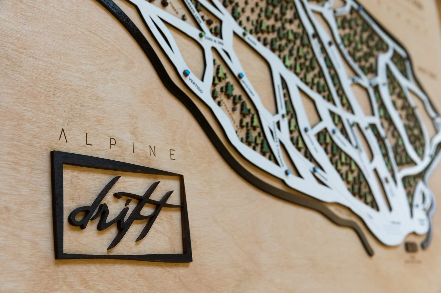 Magic Mountain Vermont Wooden Ski Map | Winter Ski House Décor | Wood Ski Map | Snowboard Art