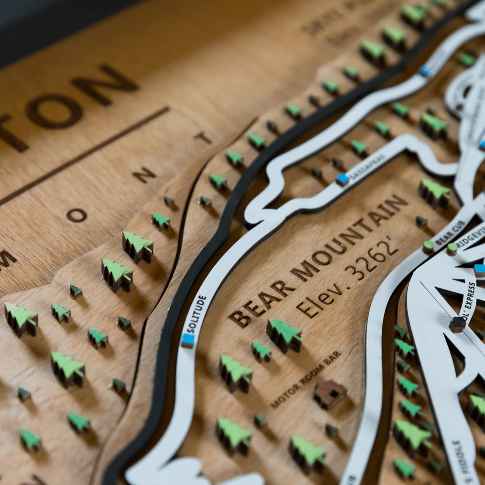 
                  
                    Killington - Vermont Wooden Winter Map
                  
                