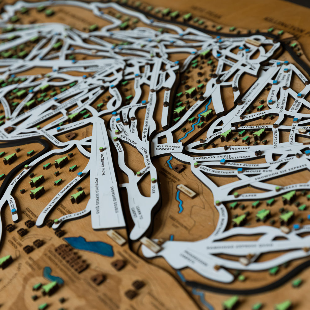 
                  
                    Killington - Vermont Wooden Winter Map
                  
                