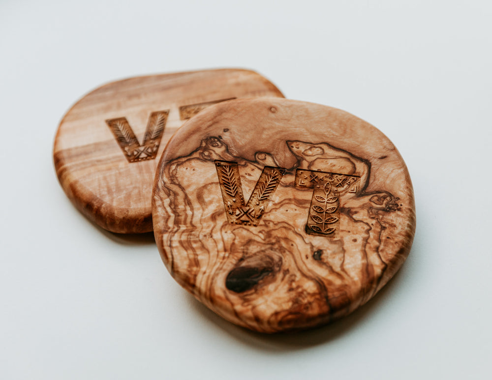 Scandinavian Style Olivewood Coasters Vermont