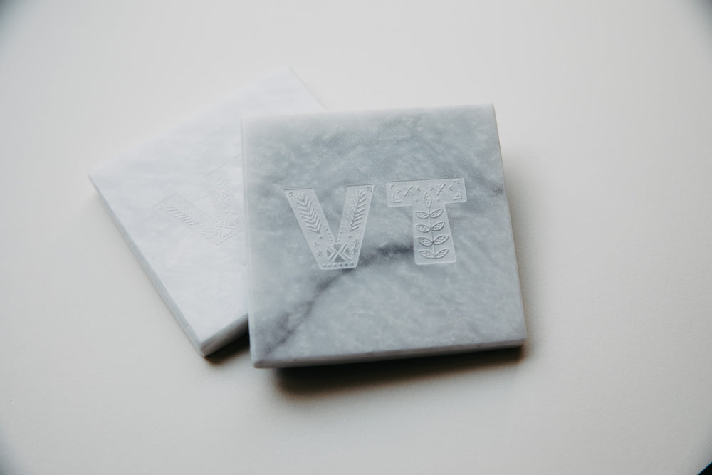 
                  
                    Vermont Engraved Marble Coaster Gift
                  
                