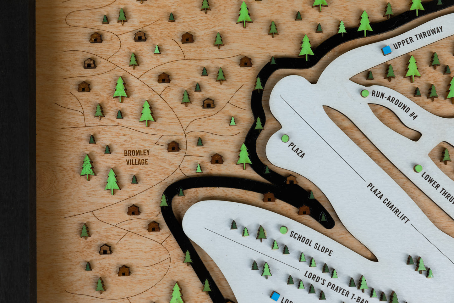 
                  
                    Bromley Ski Map | Layered Wooden Ski Trail Map | Vermont Mountain Art
                  
                