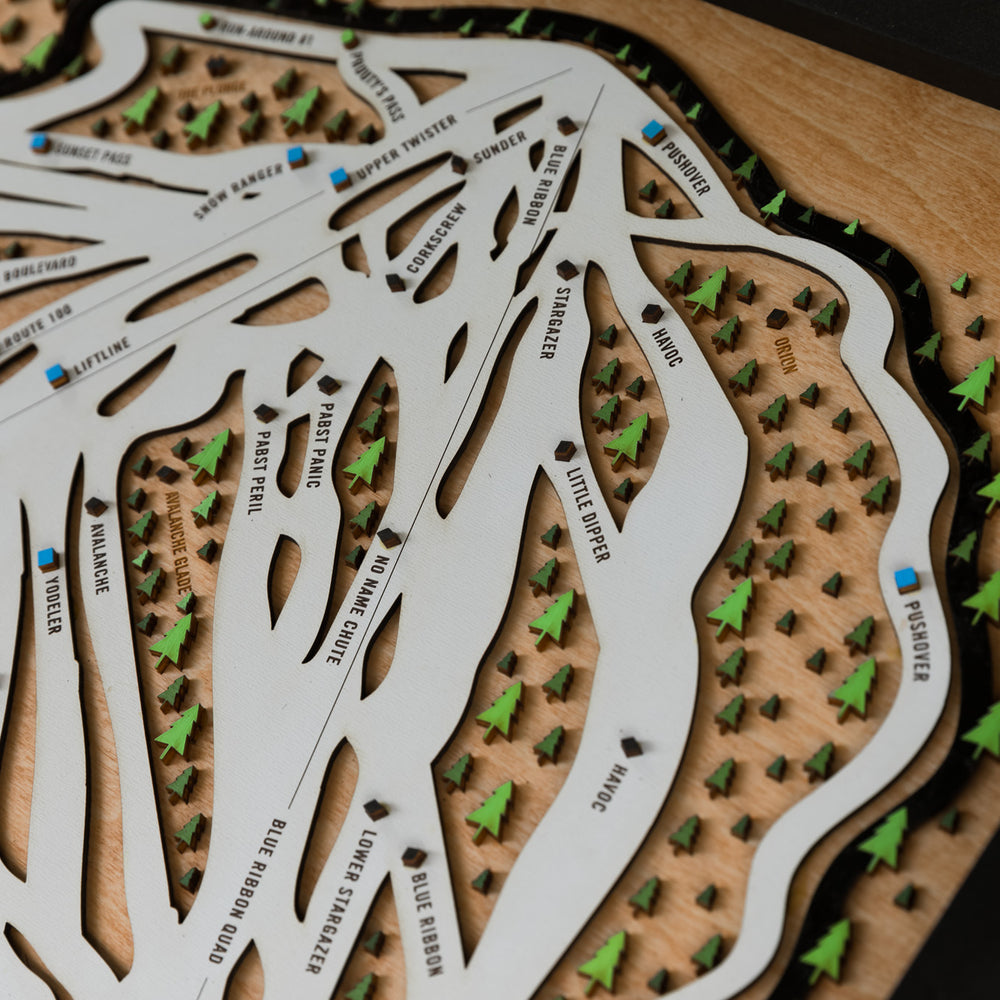 
                  
                    Bromley Vermont Wooden Ski Map Gift for Skiers and Snowboarders
                  
                