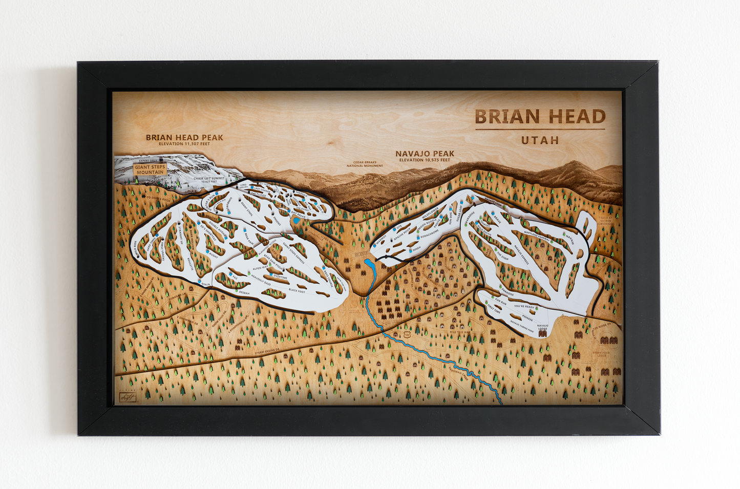 
                  
                    Brian Head Ski Map | Layered Wooden Ski Trail Map | Utah Mountain Art | Brian Head Ski Resort Decor | Ski House Wall Art
                  
                