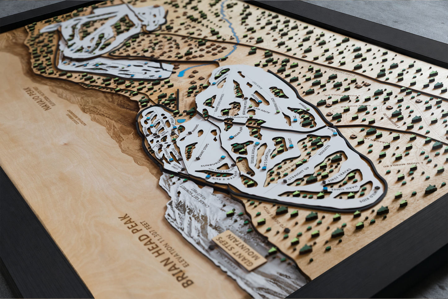 
                  
                    Brian Head Ski Map | Layered Wooden Ski Trail Map | Utah Mountain Art | Brian Head Ski Resort Decor | Ski House Wall Art
                  
                