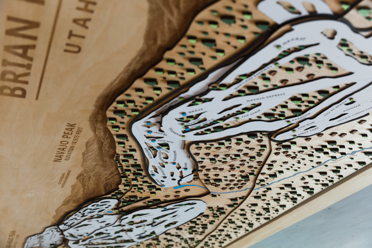 
                  
                    Brian Head Ski Map | Layered Wooden Ski Trail Map | Utah Mountain Art | Brian Head Ski Resort Decor | Ski House Wall Art
                  
                