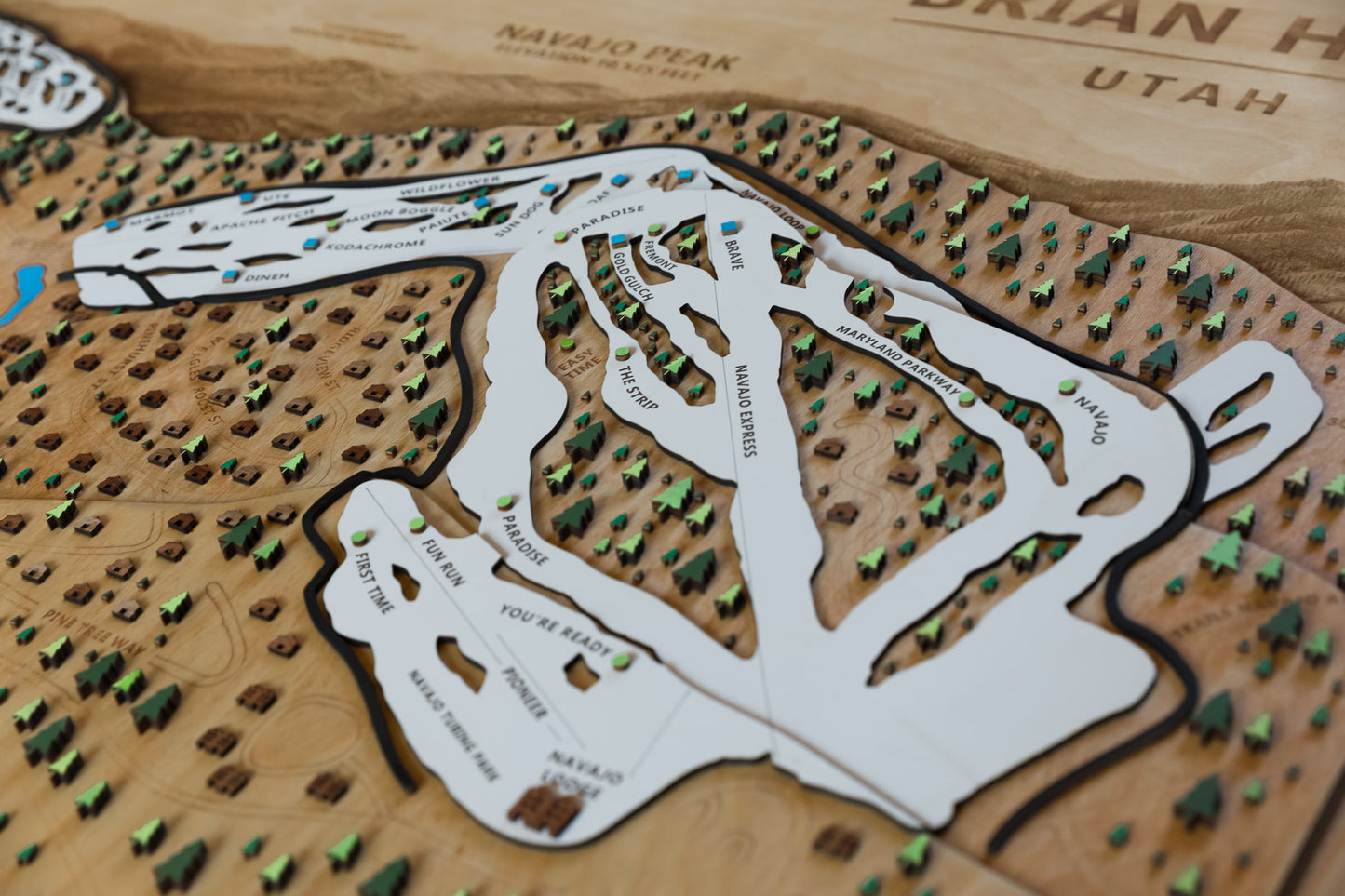 
                  
                    Brian Head Ski Map | Layered Wooden Ski Trail Map | Utah Mountain Art | Brian Head Ski Resort Decor | Ski House Wall Art
                  
                