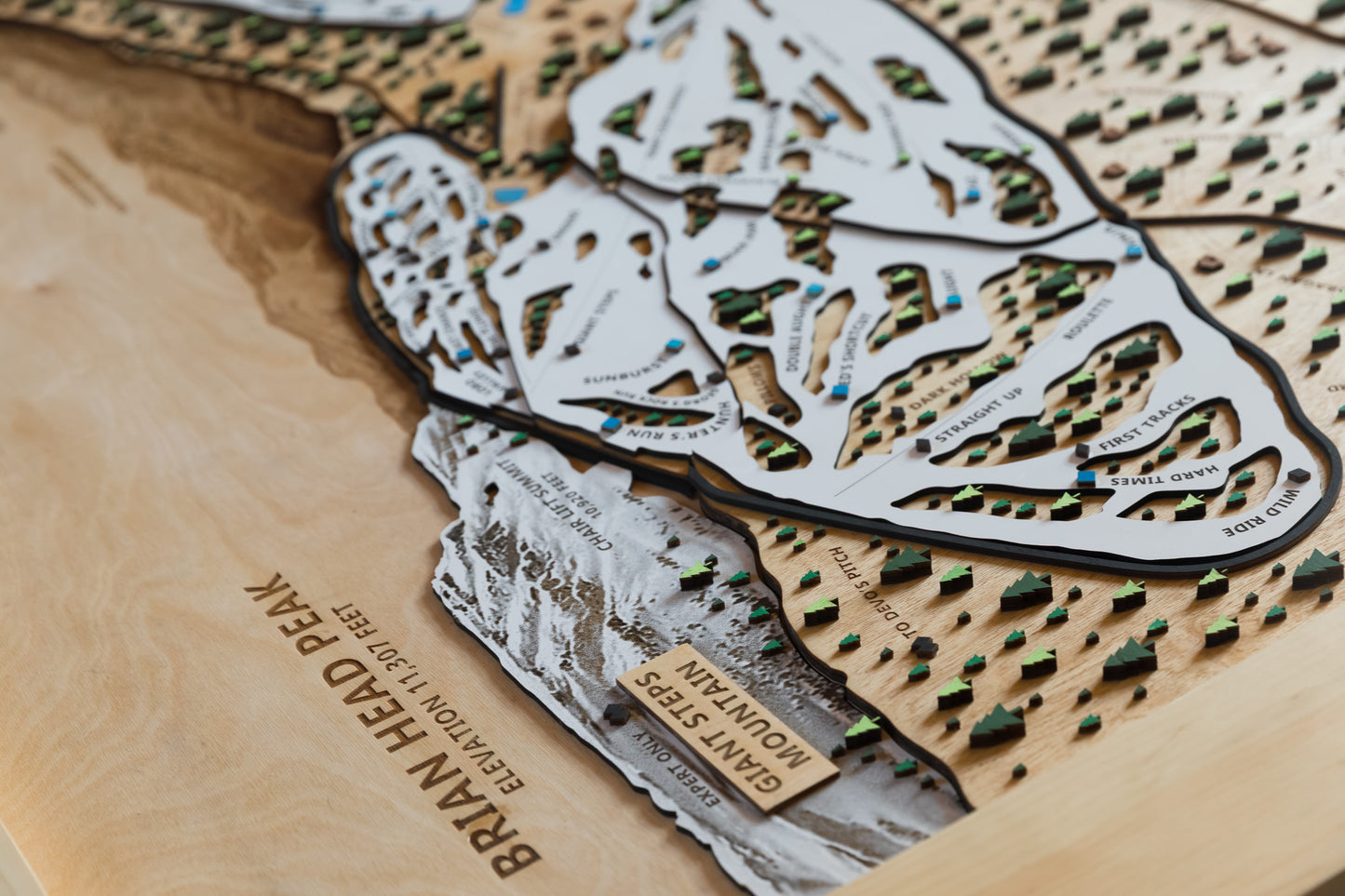 
                  
                    Brian Head Ski Map | Layered Wooden Ski Trail Map | Utah Mountain Art | Brian Head Ski Resort Decor | Ski House Wall Art
                  
                