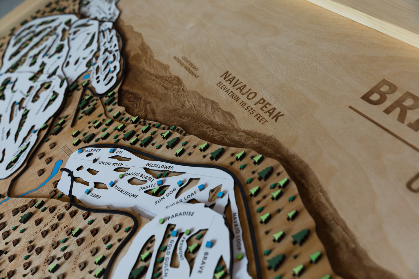
                  
                    Brian Head Ski Map | Layered Wooden Ski Trail Map | Utah Mountain Art | Brian Head Ski Resort Decor | Ski House Wall Art
                  
                