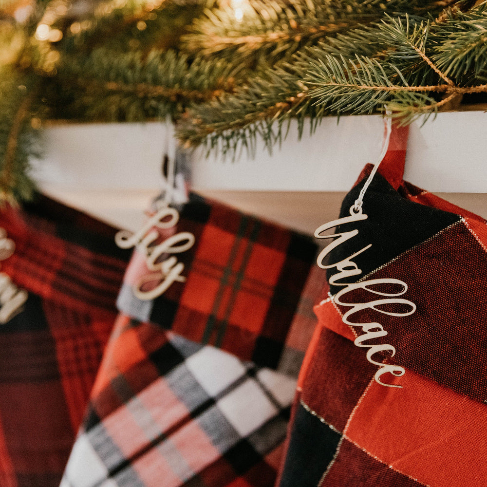 
                  
                    Wooden Stocking Names | Stocking Name Tag | Personalized Stocking Decor | Rustic Christmas | Stocking Names
                  
                