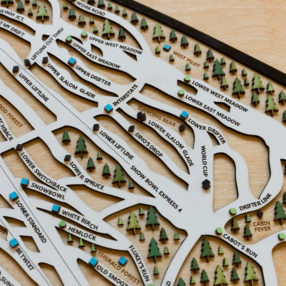 
                  
                    Stratton Vermont Wooden Ski Map | Custom Ski Map Art | Skiing | Snowboarding
                  
                