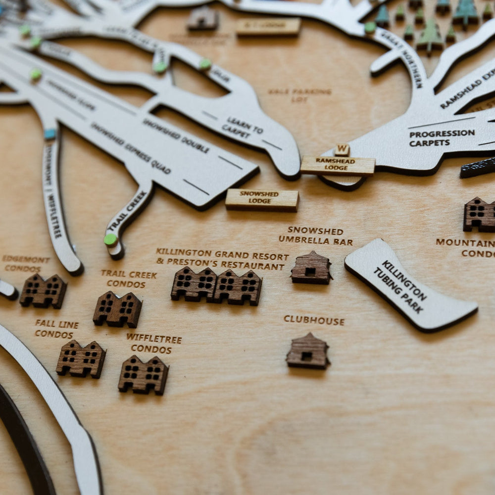 
                  
                    Killington Wooden Ski Map | Gift for Skiers | Gift for Snowboarders | Mountain Design
                  
                