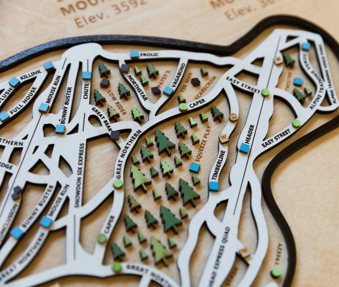 
                  
                    Killington Wooden Ski Map | Gift for Skiers | Gift for Snowboarders | Mountain Design
                  
                