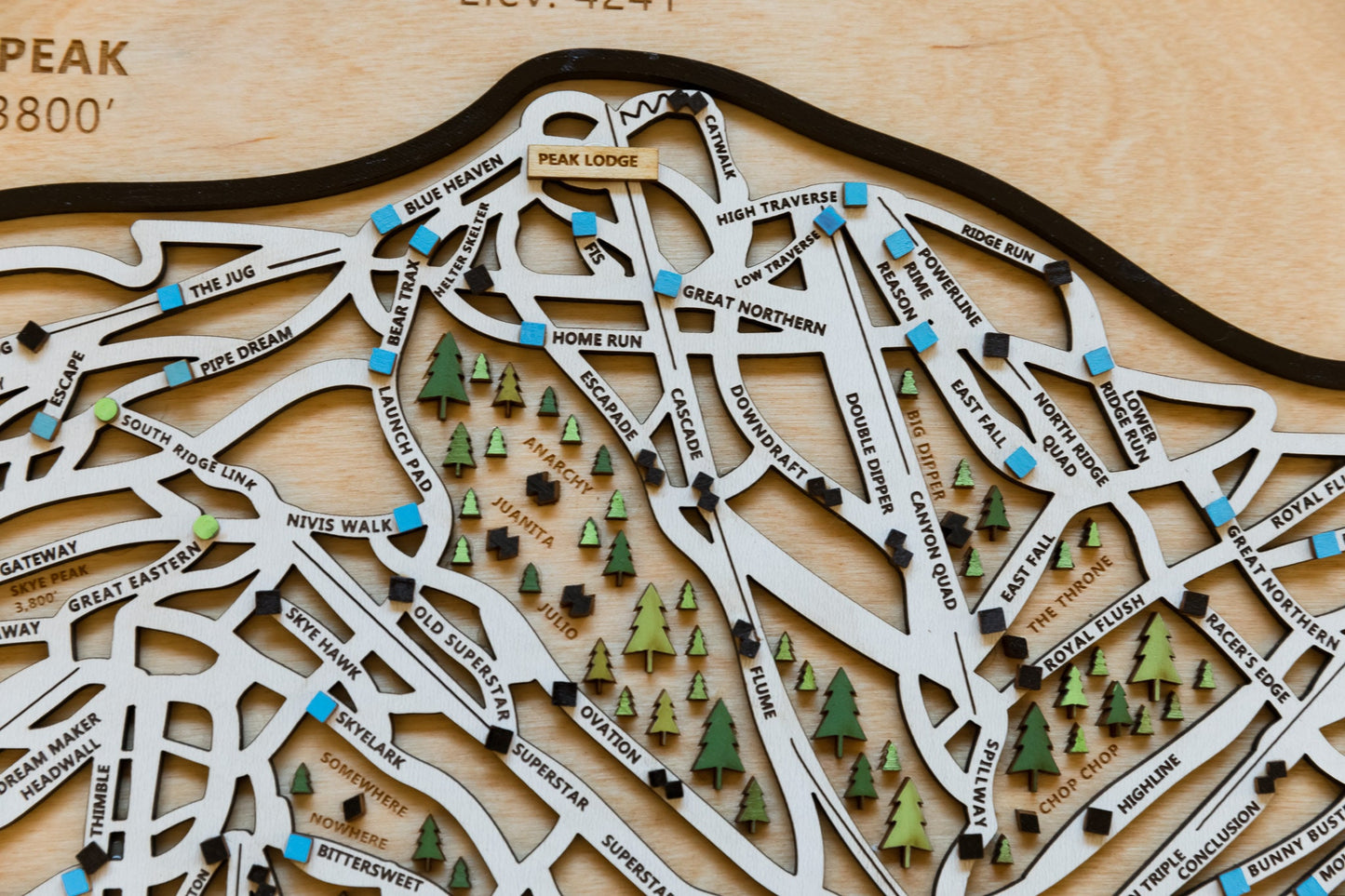 
                  
                    Killington Wooden Ski Map | Gift for Skiers | Gift for Snowboarders | Mountain Design
                  
                