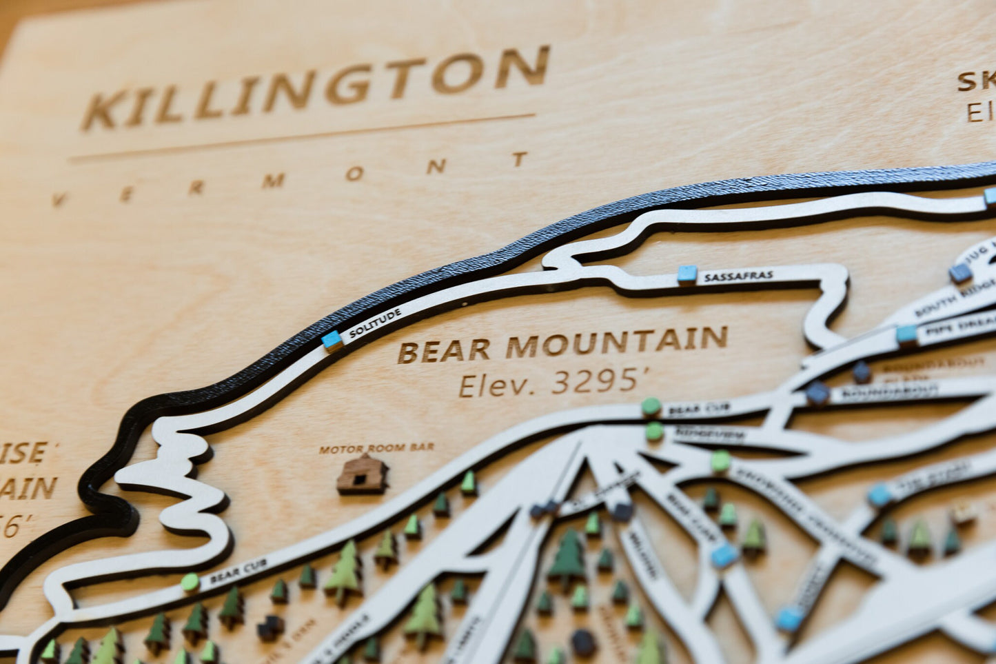 
                  
                    Killington Wooden Ski Map | Gift for Skiers | Gift for Snowboarders | Mountain Design
                  
                