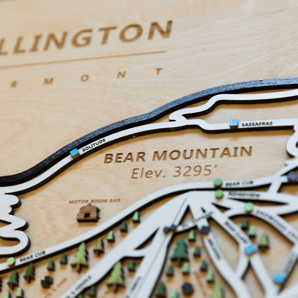 
                  
                    Killington Wooden Ski Map | Gift for Skiers | Gift for Snowboarders | Mountain Design
                  
                