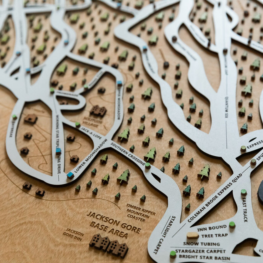 
                  
                    Okemo Wooden Ski Map Mountain Art Gift
                  
                