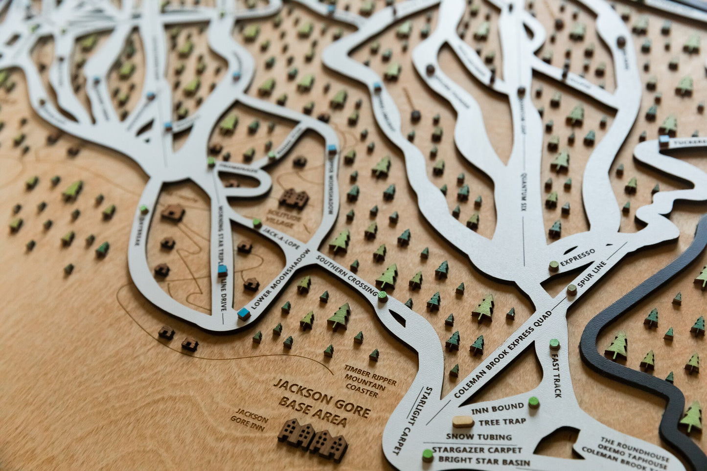 
                  
                    Okemo Wooden Ski Map Mountain Art Gift
                  
                