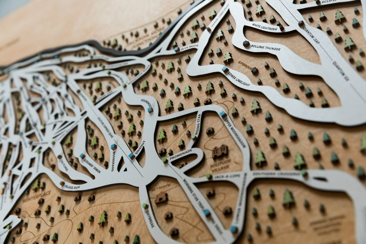 
                  
                    Okemo Wooden Ski Map Mountain Art Gift
                  
                