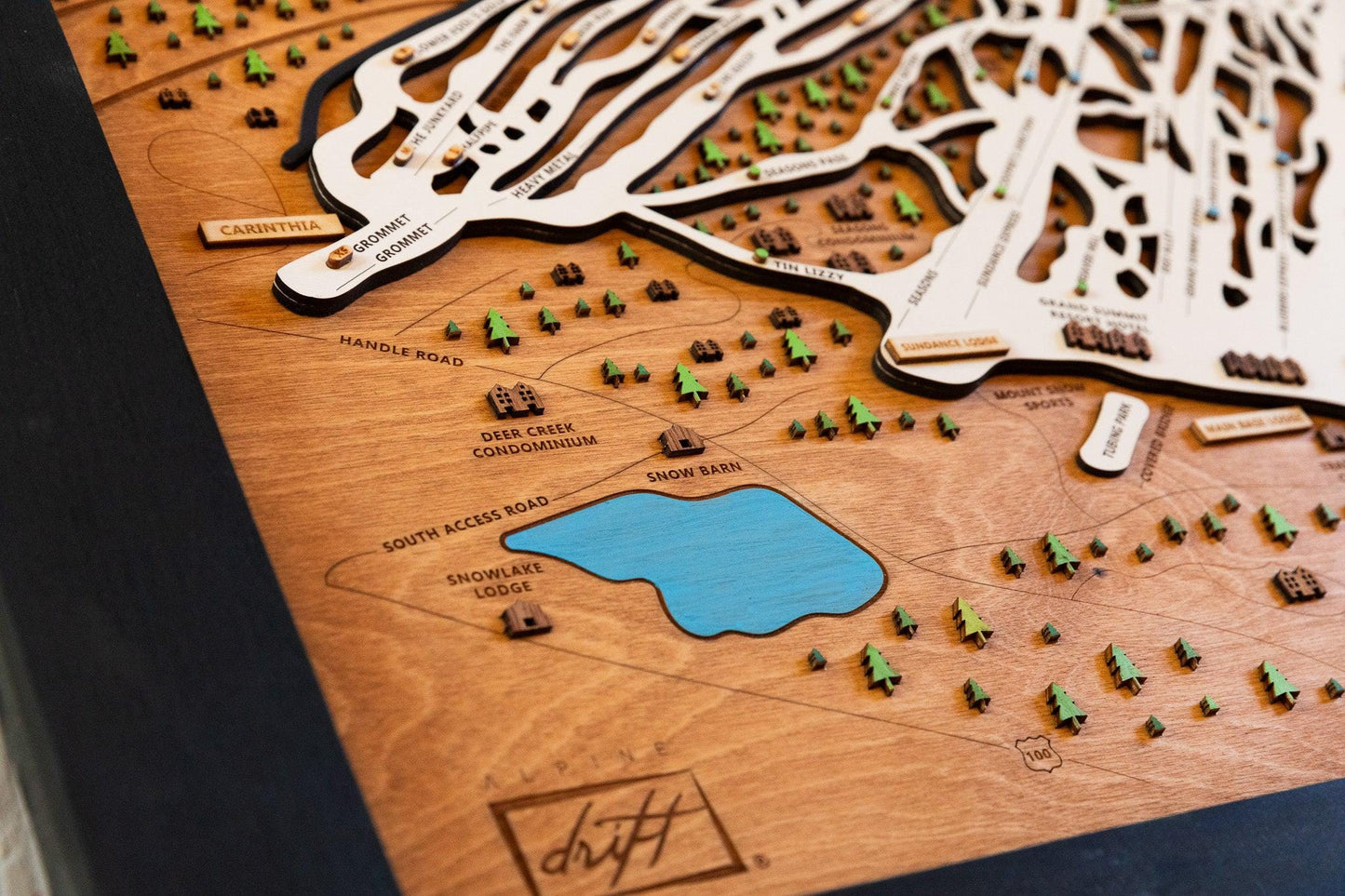 
                  
                    Mount Snow - Vermont Wooden Ski Map
                  
                