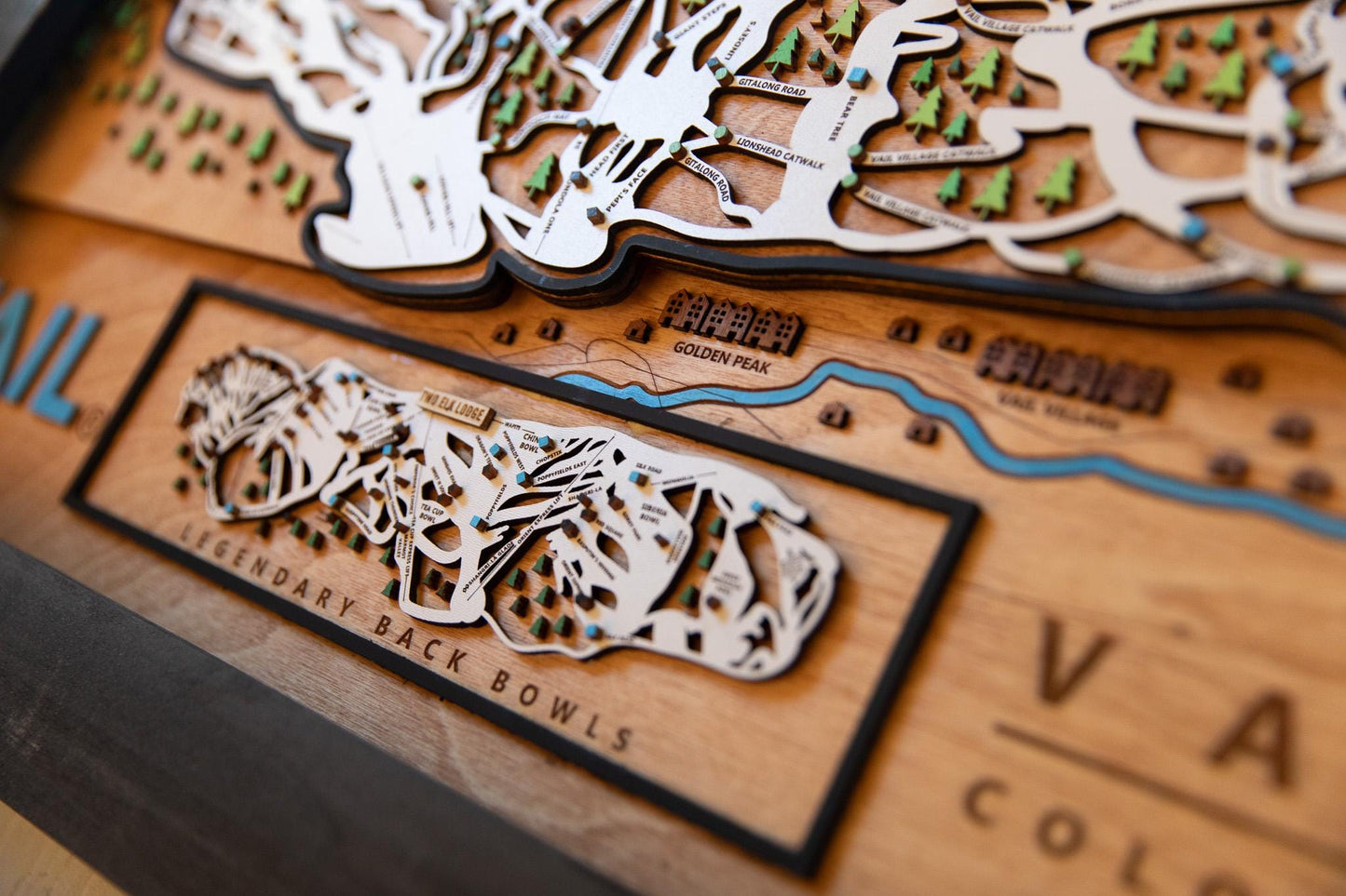 
                  
                    Vail Colorado Wooden Ski Map
                  
                