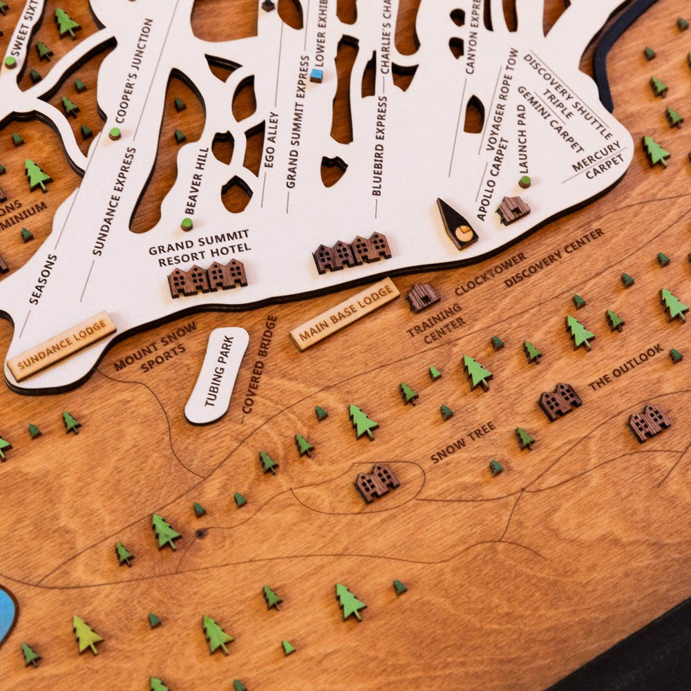 
                  
                    Mount Snow - Vermont Wooden Ski Map
                  
                