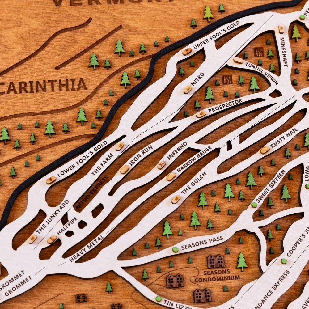 
                  
                    Mount Snow - Vermont Wooden Ski Map
                  
                
