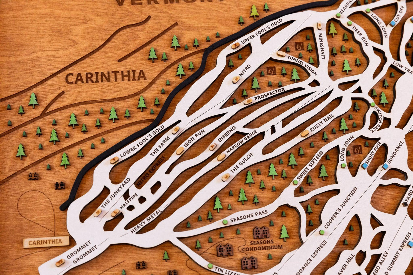 
                  
                    Mount Snow - Vermont Wooden Ski Map
                  
                