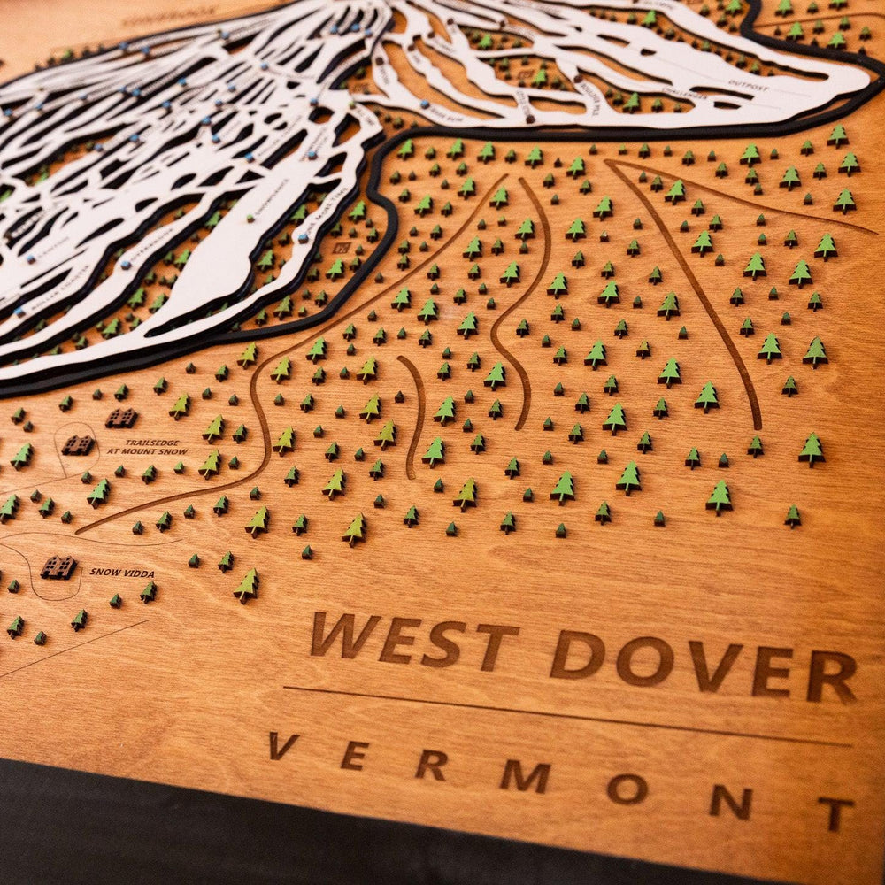 
                  
                    Mount Snow - Vermont Wooden Ski Map
                  
                