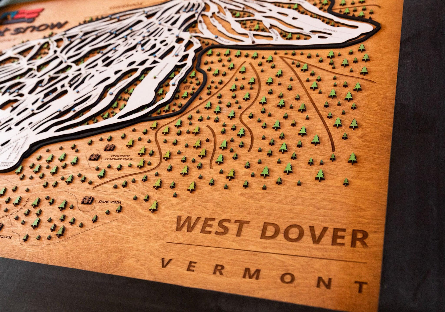 
                  
                    Mount Snow - Vermont Wooden Ski Map
                  
                