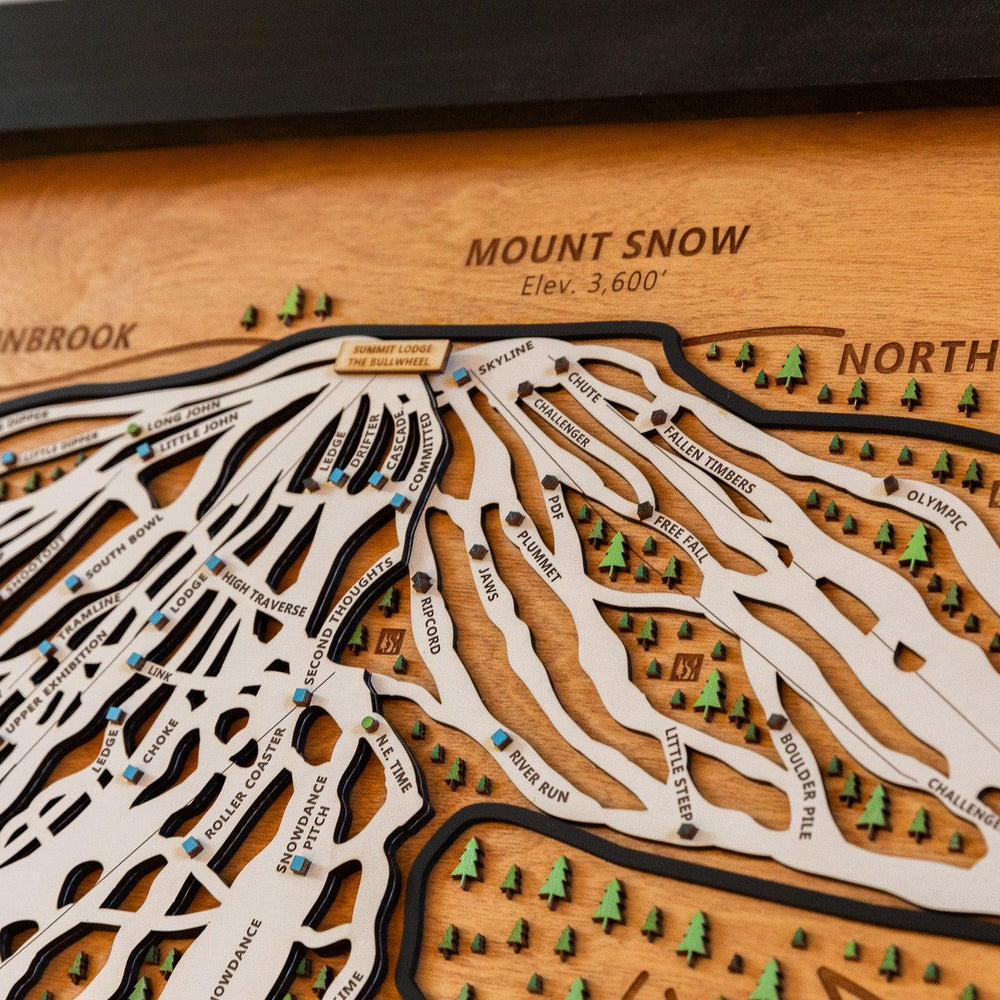 
                  
                    Mount Snow - Vermont Wooden Ski Map
                  
                
