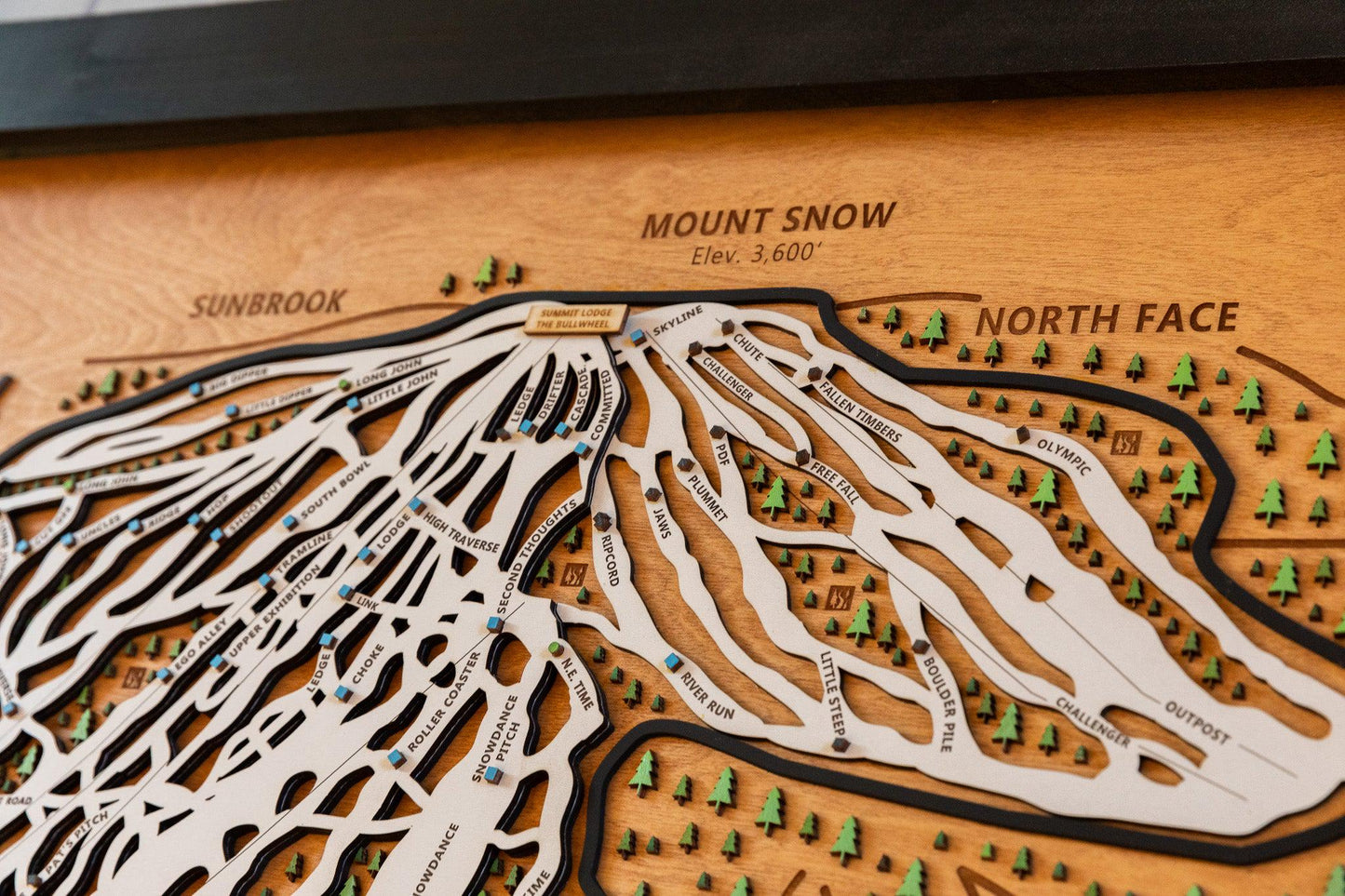 
                  
                    Mount Snow - Vermont Wooden Ski Map
                  
                