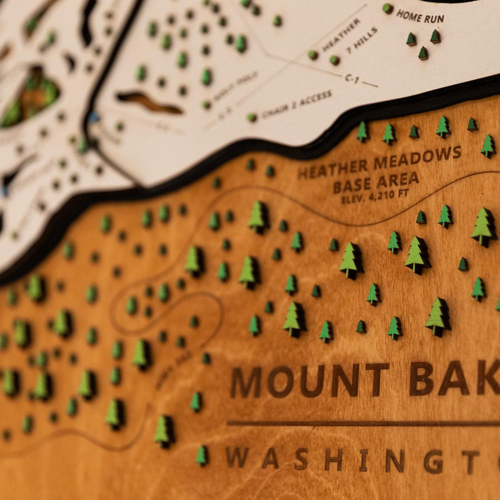 
                  
                    Original Mount Baker Wooden Ski Map | Mountain Art | Washington | Skier Snowboarder Gift | Washington Home Decor | Ski House
                  
                