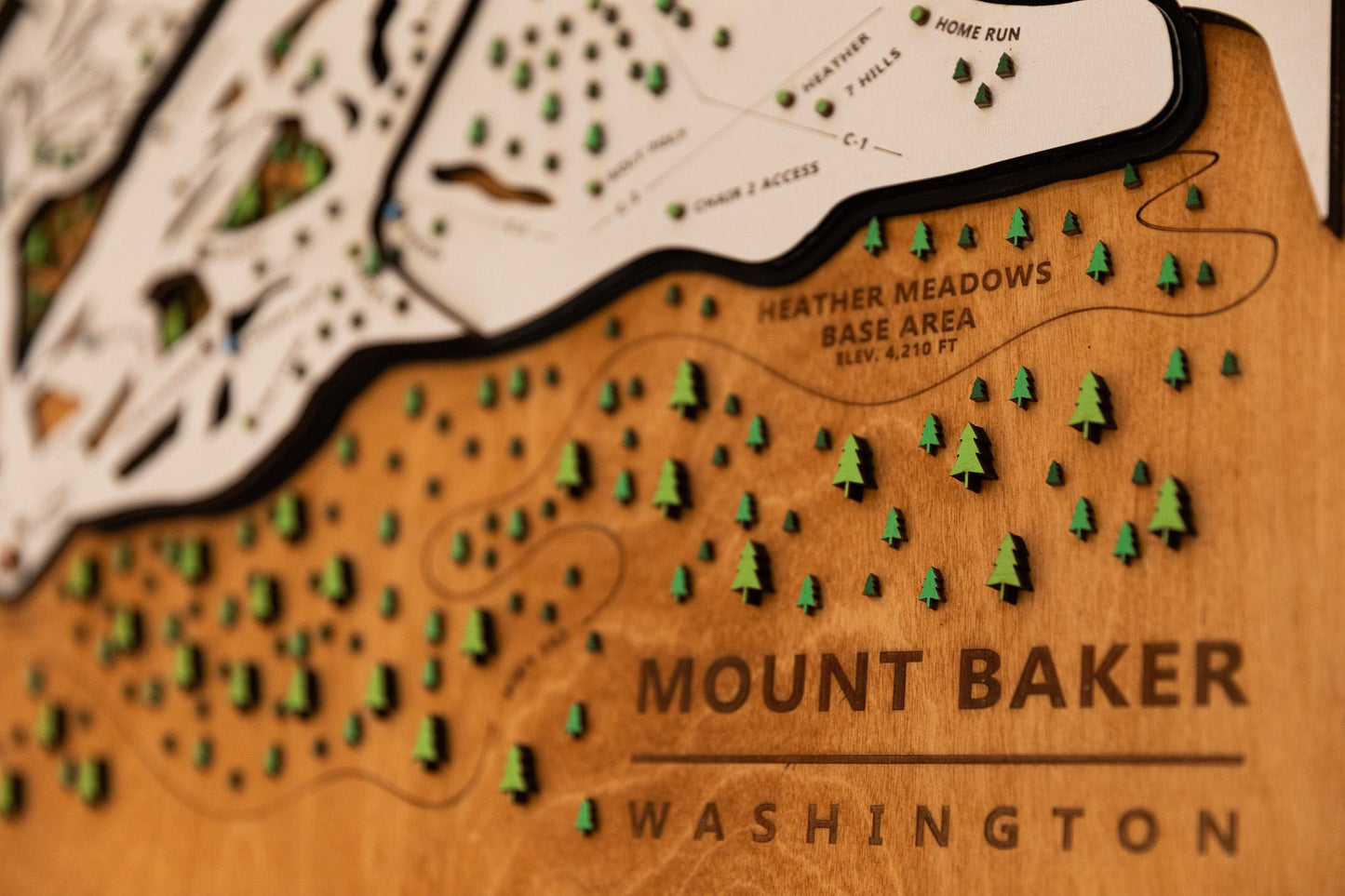 
                  
                    Original Mount Baker Wooden Ski Map | Mountain Art | Washington | Skier Snowboarder Gift | Washington Home Decor | Ski House
                  
                