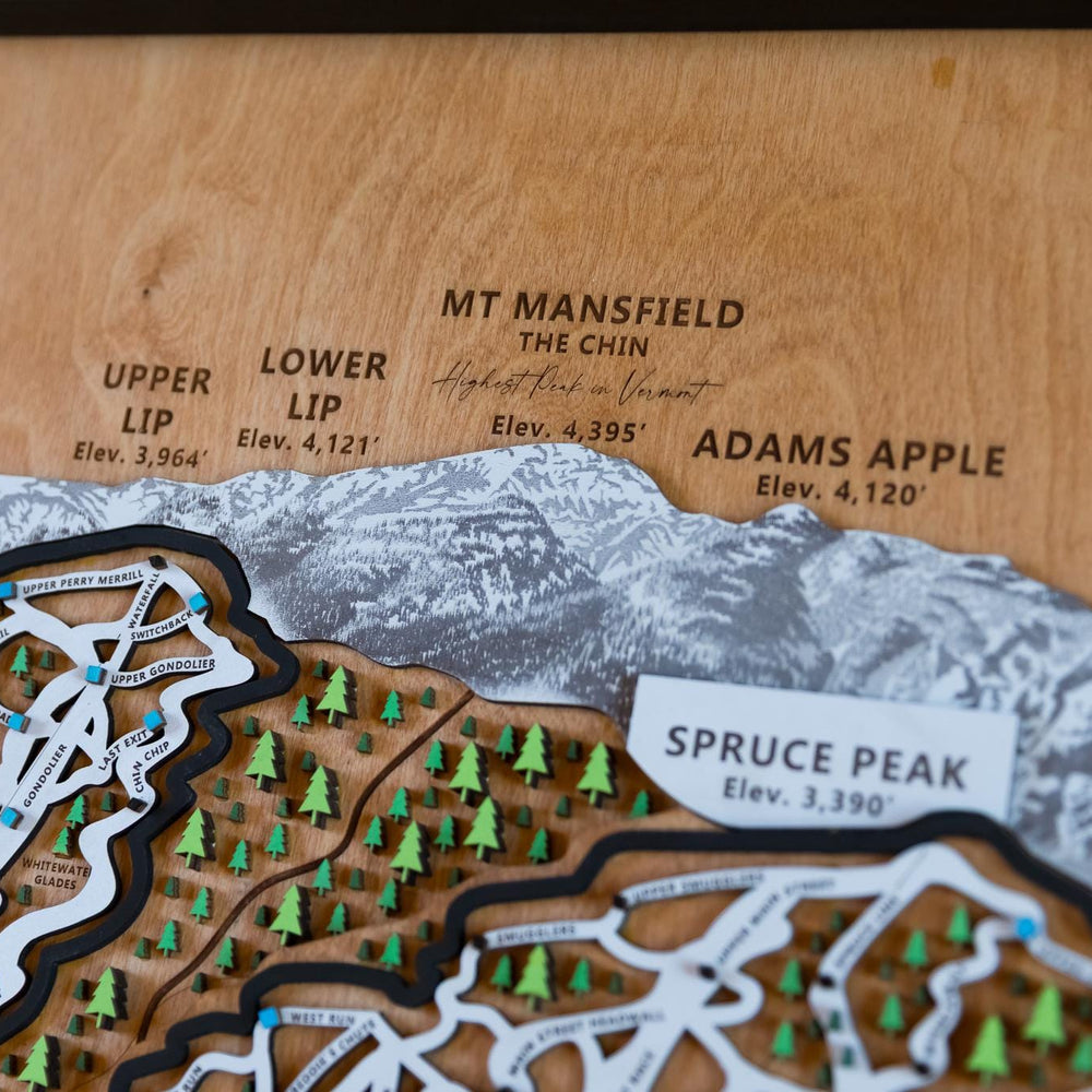 
                  
                    Original Stowe Wooden Ski Map | Mountain Art | Stowe Vermont | Skier Snowboarder Gift | Vermont Home Decor | Ski House
                  
                