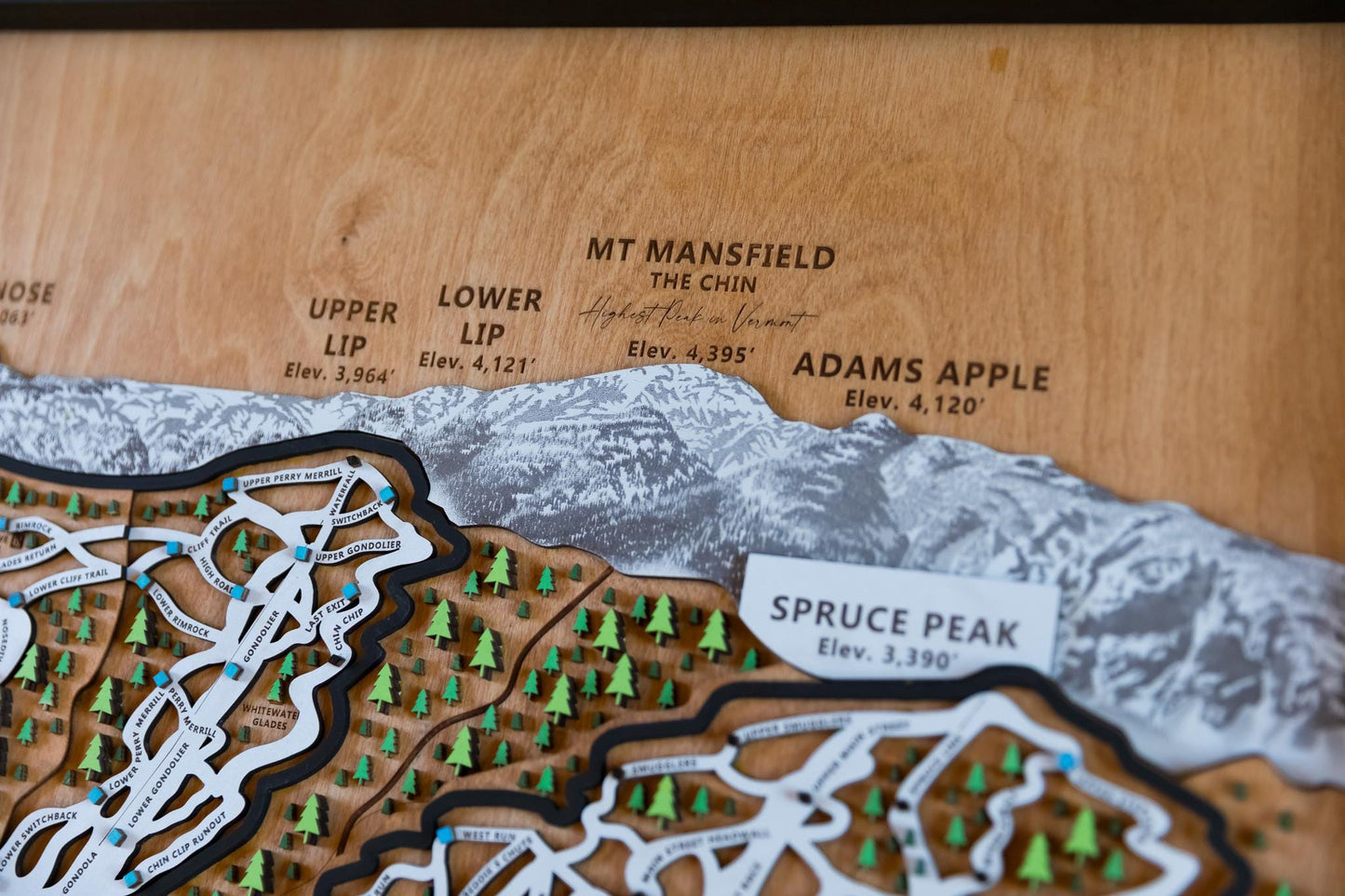 
                  
                    Original Stowe Wooden Ski Map | Mountain Art | Stowe Vermont | Skier Snowboarder Gift | Vermont Home Decor | Ski House
                  
                