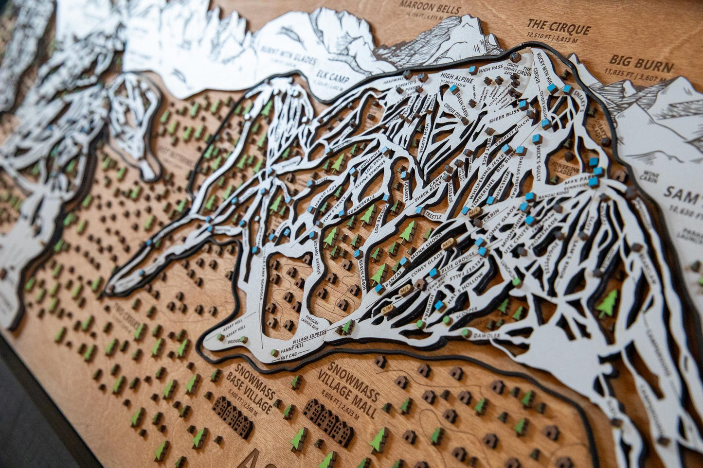 
                  
                    Original Aspen Snowmass Wooden Ski Map | Mountain Art | Colorado | Skier Snowboarder Gift | ColoradoHome Decor | Ski House
                  
                