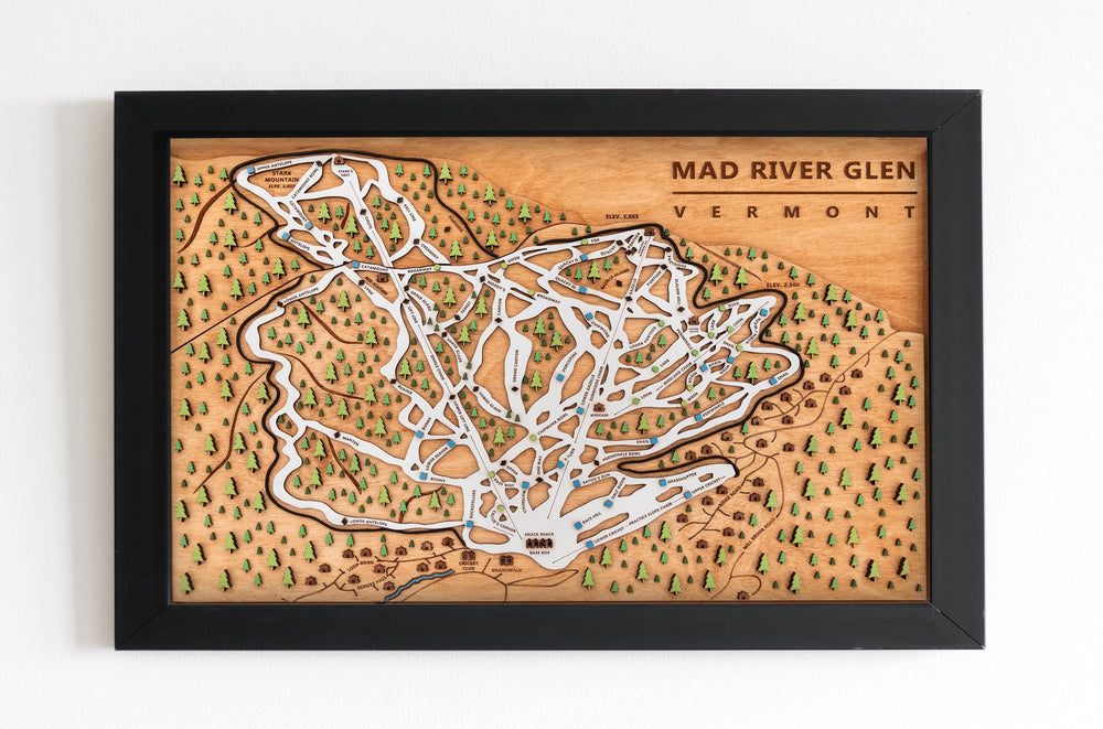 Original Mad River Glen | Mountain Art | Fayston Vermont | Skier Snowboarder Gift | Vermont Home Decor | Ski House