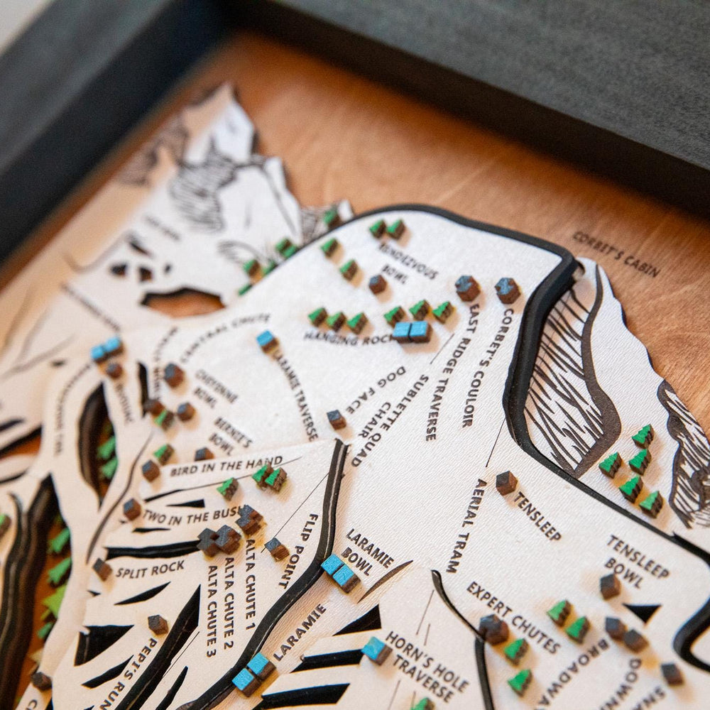 
                  
                    Jackson Hole Wooden Ski Map | Wyoming Ski Decor | Mountain Art | Ski and Snowboard Gifts
                  
                