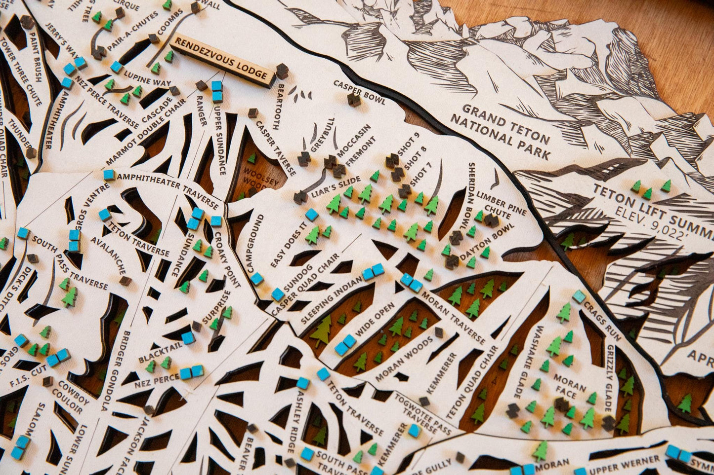 
                  
                    Jackson Hole Wooden Ski Map | Wyoming Ski Decor | Mountain Art | Ski and Snowboard Gifts
                  
                