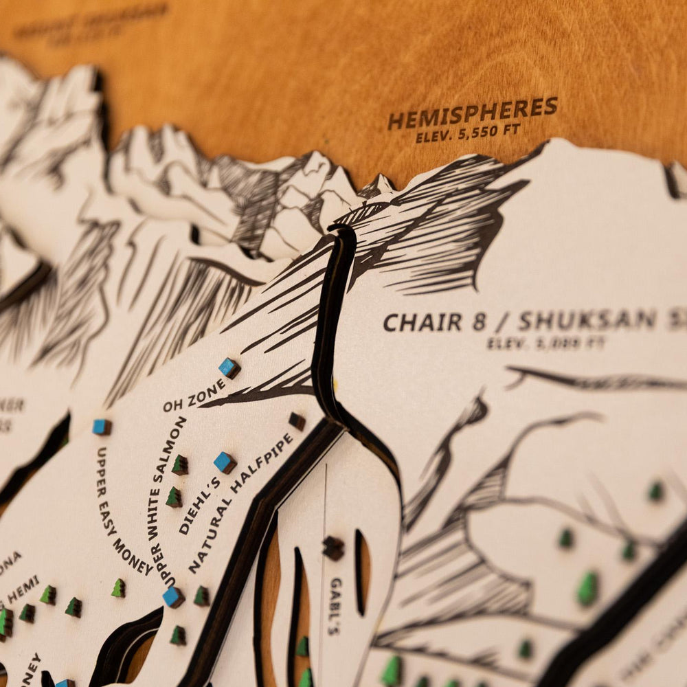 
                  
                    Original Mount Baker Wooden Ski Map | Mountain Art | Washington | Skier Snowboarder Gift | Washington Home Decor | Ski House
                  
                