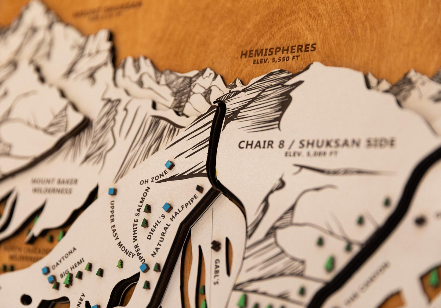
                  
                    Original Mount Baker Wooden Ski Map | Mountain Art | Washington | Skier Snowboarder Gift | Washington Home Decor | Ski House
                  
                