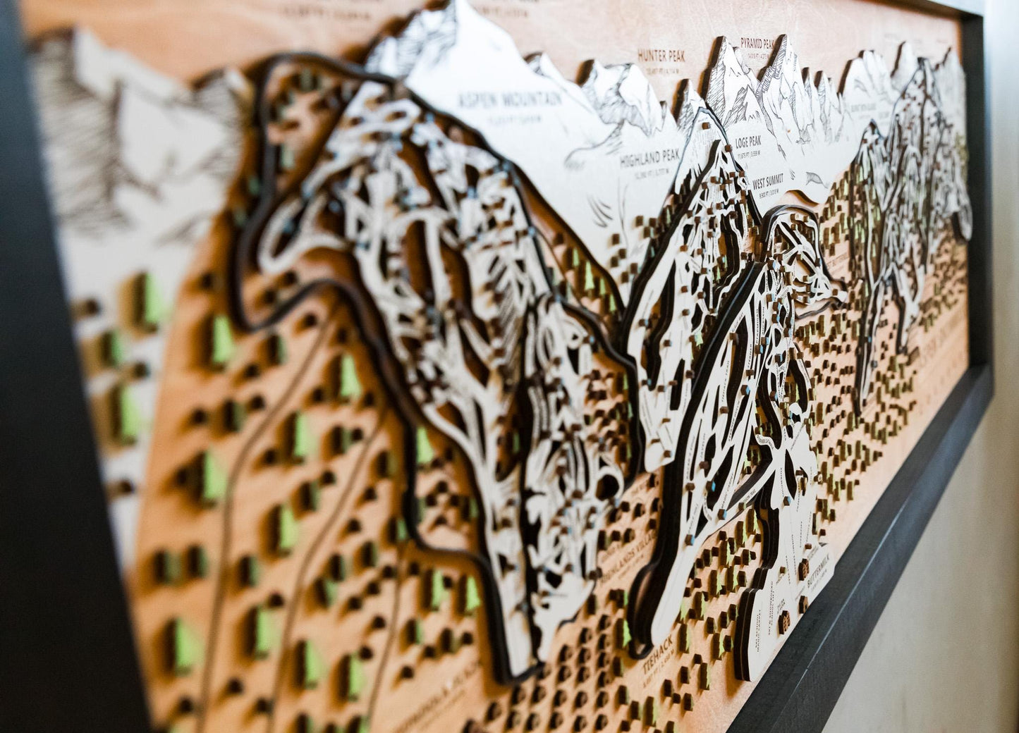 Original Aspen Snowmass Wooden Ski Map | Mountain Art | Colorado | Skier Snowboarder Gift | ColoradoHome Decor | Ski House