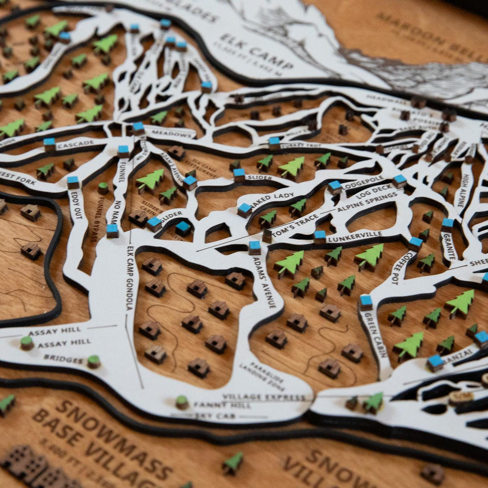 
                  
                    Original Aspen Snowmass Wooden Ski Map | Mountain Art | Colorado | Skier Snowboarder Gift | ColoradoHome Decor | Ski House
                  
                