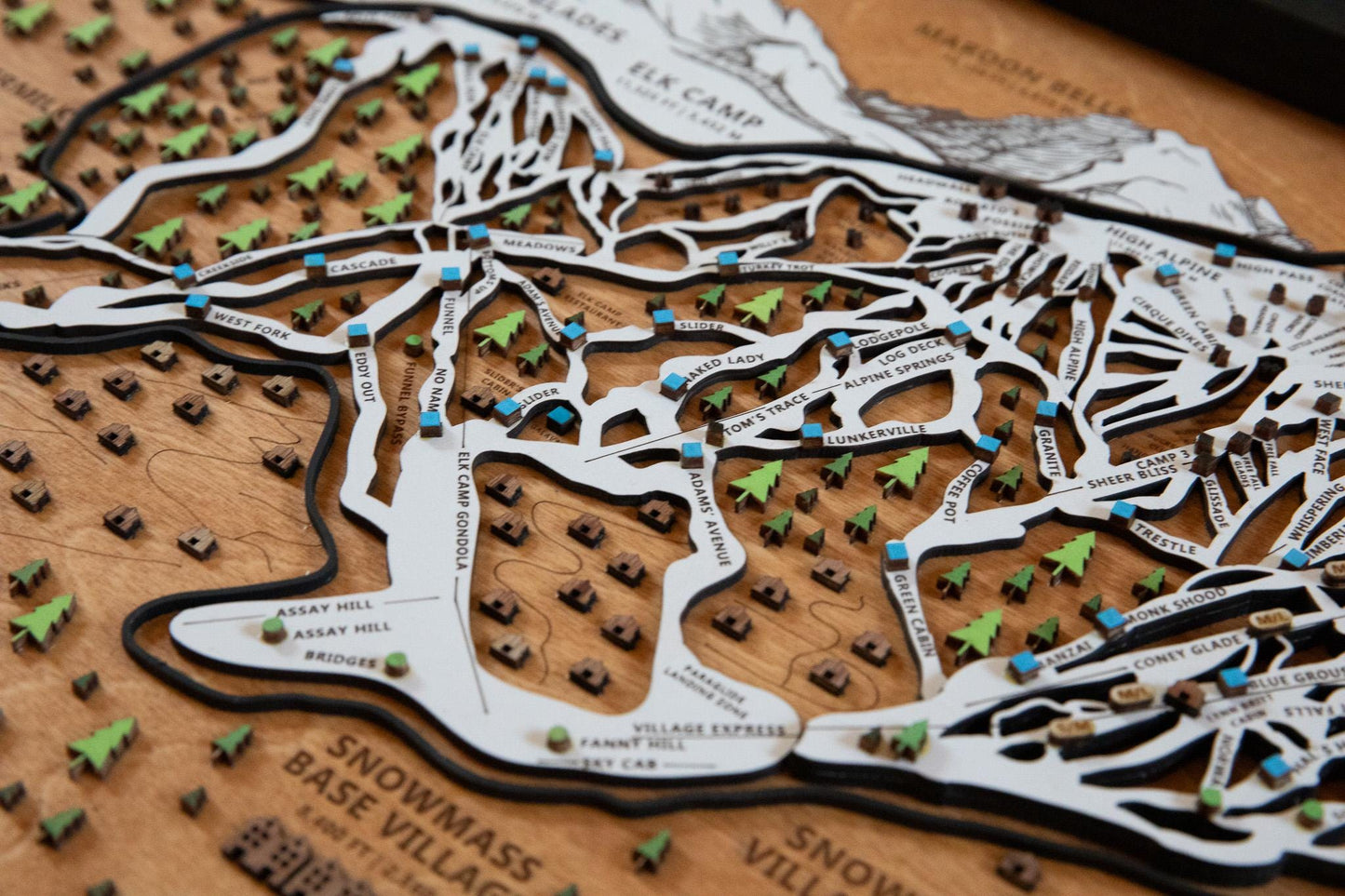 
                  
                    Original Aspen Snowmass Wooden Ski Map | Mountain Art | Colorado | Skier Snowboarder Gift | ColoradoHome Decor | Ski House
                  
                