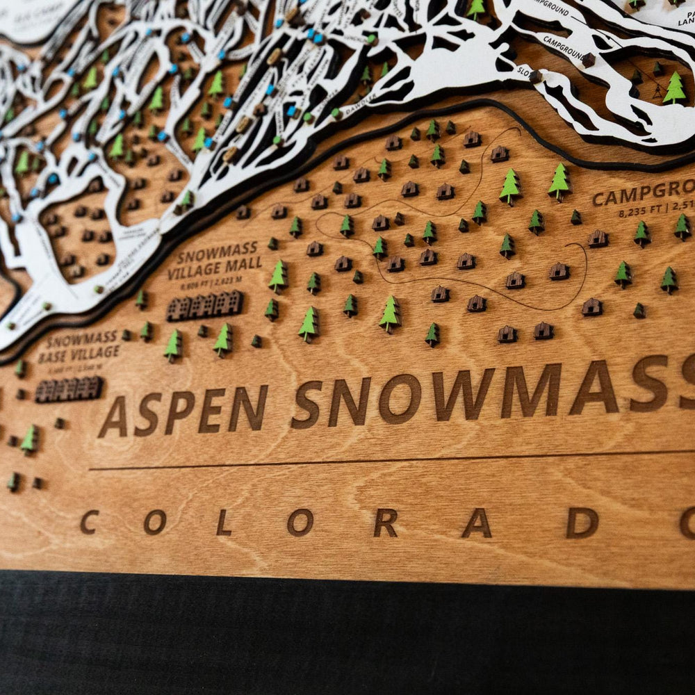 
                  
                    Original Aspen Snowmass Wooden Ski Map | Mountain Art | Colorado | Skier Snowboarder Gift | ColoradoHome Decor | Ski House
                  
                