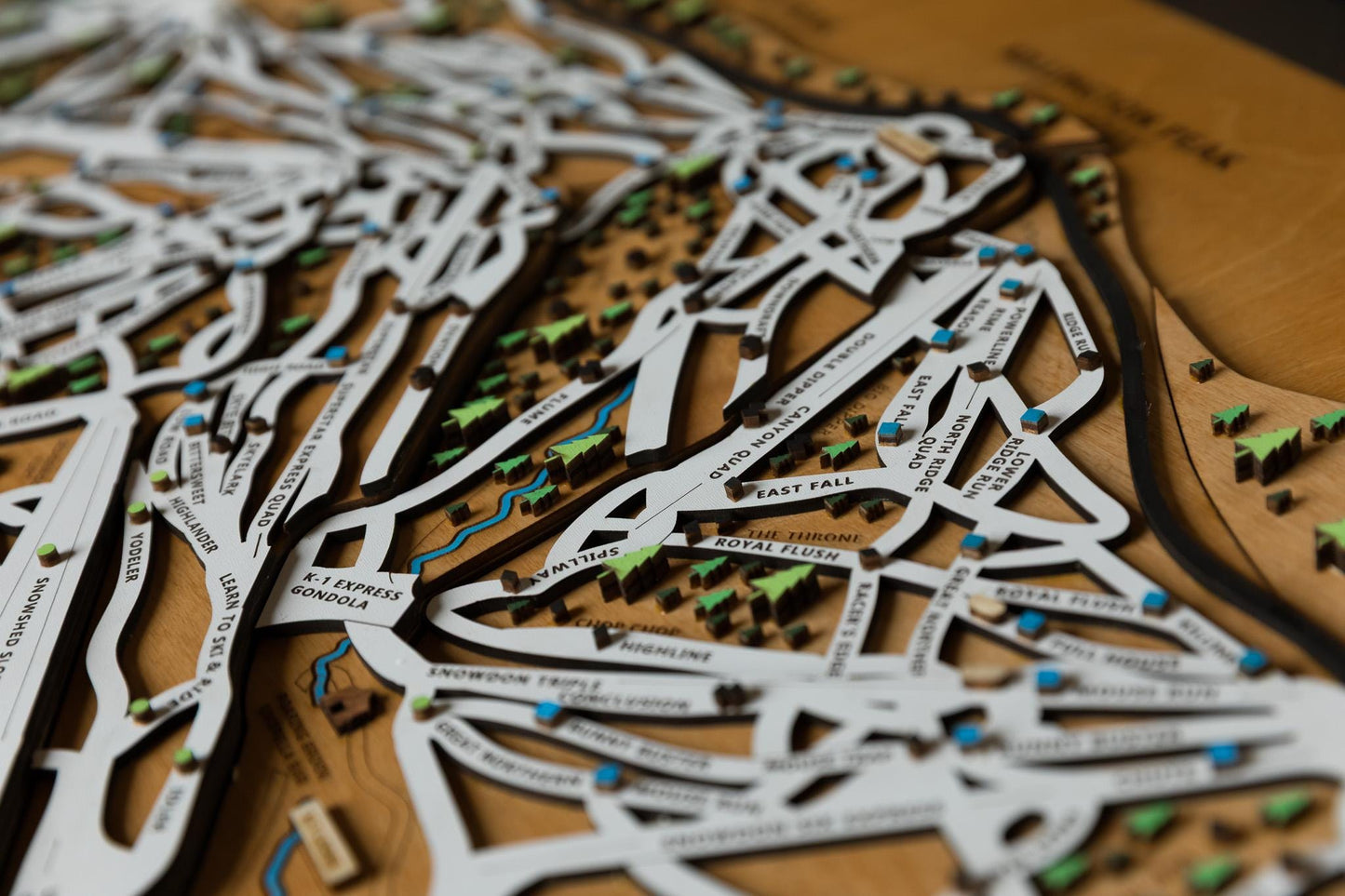 
                  
                    Killington Wooden Ski Map | Gift for Skiers | Gift for Snowboarders | Mountain Design
                  
                