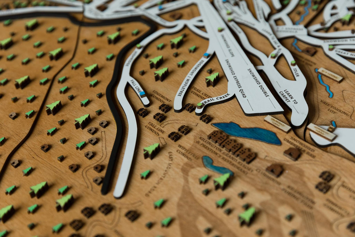 
                  
                    Killington Ski Map | Layered Wooden Ski Trail Map | Vermont Mountain Art | Killington Resort Decor | Ski House Wall Art
                  
                