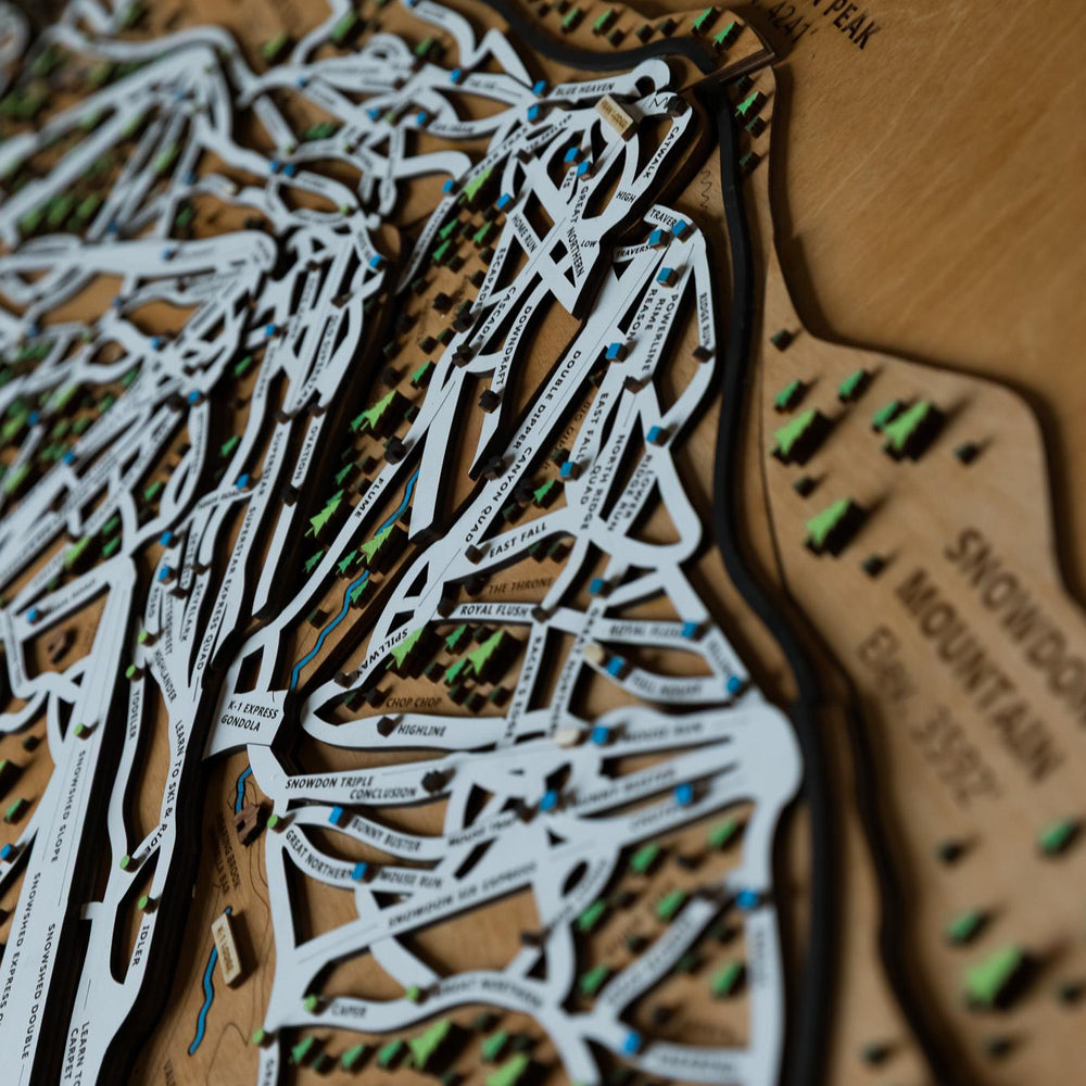 
                  
                    Killington Wooden Ski Map | Gift for Skiers | Gift for Snowboarders | Mountain Design
                  
                