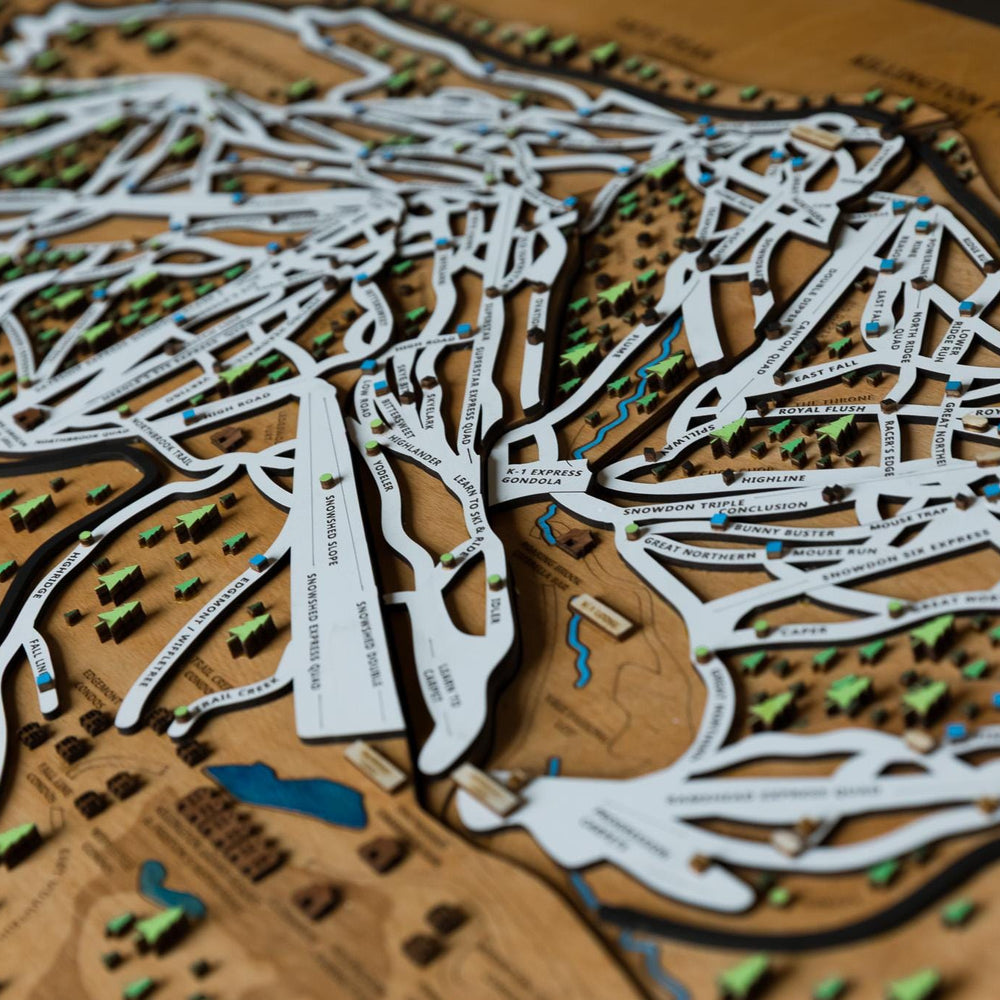 
                  
                    Killington Wooden Ski Map | Gift for Skiers | Gift for Snowboarders | Mountain Design
                  
                